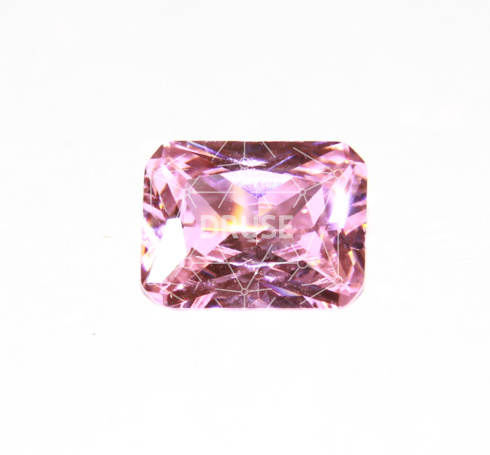 Фианит розовый октагон 8х6мм (цвет 02)