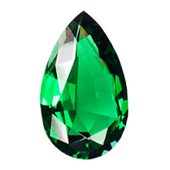 Фианит зеленый груша 16х12мм (цвет 28)