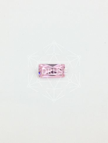 Фианит розовый багет 12х6мм (цвет 02)
