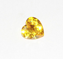 Фианит желтый сердце 12х12х12мм (цвет 08)