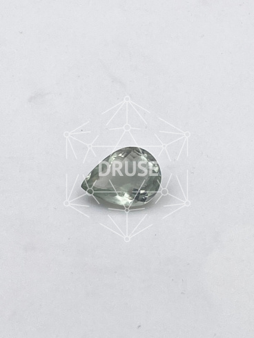 Аметист зеленый (Празиолит) груша 19,55х14,40мм. шахм.огр.(12,97ct)