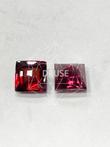 Гранат квадрат 7х7мм фан кабош.