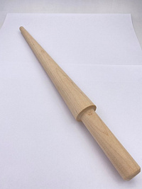Ригель деревянный круглый с ручкой 10х30х250мм.