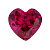 Корунд рубин сердце 20х20х20мм (цвет 48)