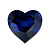 Шпинель синяя сердце 6х6х6мм (цвет 40)