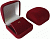 Футляр прямоугольный "Классика" (№22 под серьги/подвеску (стойка, 2 прорези+крючок); бордовый; флокированный) 120322