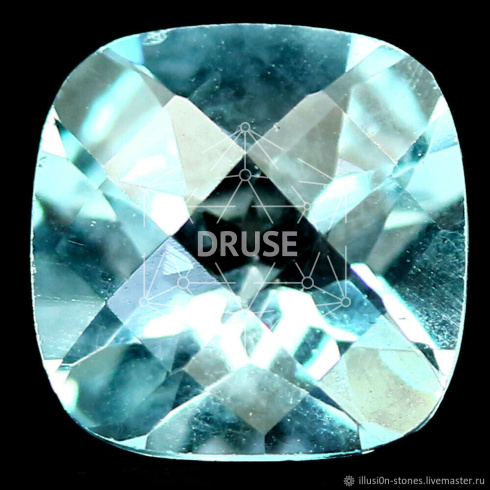 Топаз светлый sky антик 16х16мм фан