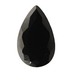 Фианит черный груша 12х8мм