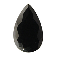Фианит черный груша 12х8мм