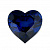 Шпинель синяя сердце 10х10х10мм (цвет 40)