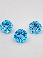 Топаз светлый sky круг 20,0мм конкейв гарнитур