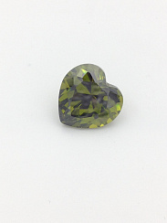 Фианит олива сердце 12х12х12мм (цвет 12)
