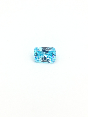 Фианит голубой октагон 8х6мм (цвет 21)