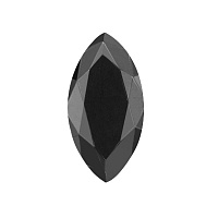 Фианит черный маркиз 14х7мм 