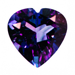 Фианит аметист сердце 12х12х12мм (цвет 23)