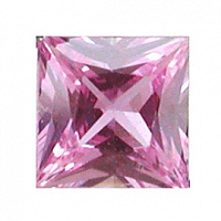 Фианит розовый квадрат 3х3мм (цвет 02)