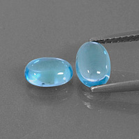 Топаз светлый sky овал 6х3мм каб