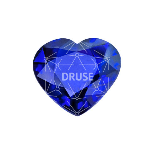 Шпинель синяя сердце 6х6х6мм (цвет 39)