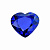 Шпинель синяя сердце 12х12х12мм (цвет 39)