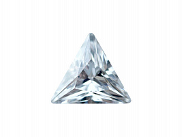 Фианит бесцветный треугольник 12х12х12мм