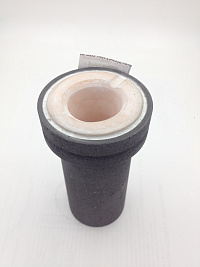 Тигель графитовый с ободком для печи 1,0 кг. с керамической вставкой