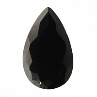 Фианит черный груша 9х7мм