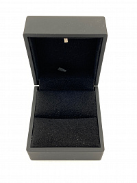 Футляр пластиковый, с подсветкой (№01 под кольцо (валик) - черный; флок - черный) 187101