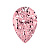 Фианит розовый груша 20х15мм(цвет 02)