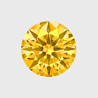 Фианит желтый круг 16,0мм (цвет 08)