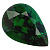 Фианит зеленый груша 6х4мм (цвет 29)