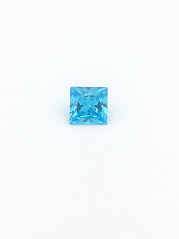 Фианит голубой квадрат 16х16мм (цвет 21)